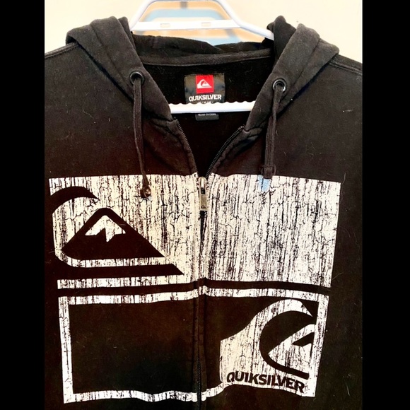 Quiksilver zip up sweater, size Medium, colour Black - Picture 3 of 4
